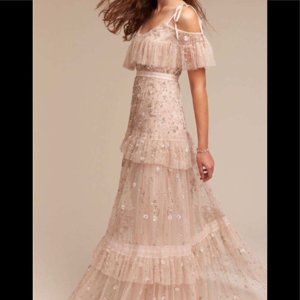 BHLDN Beaded/Sequin Wedding Gown